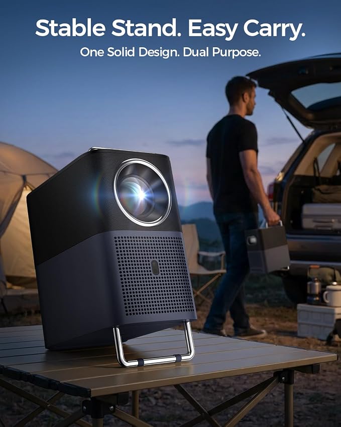 TCL A1s Smart Projector 4K Support, Compatible with Google TV & Netflix, WIFI and Bluetooth, Auto Focus Keystone, Native 1080p, 16W Dolby Audio, Movie Projector for Home Theater with Portable Case