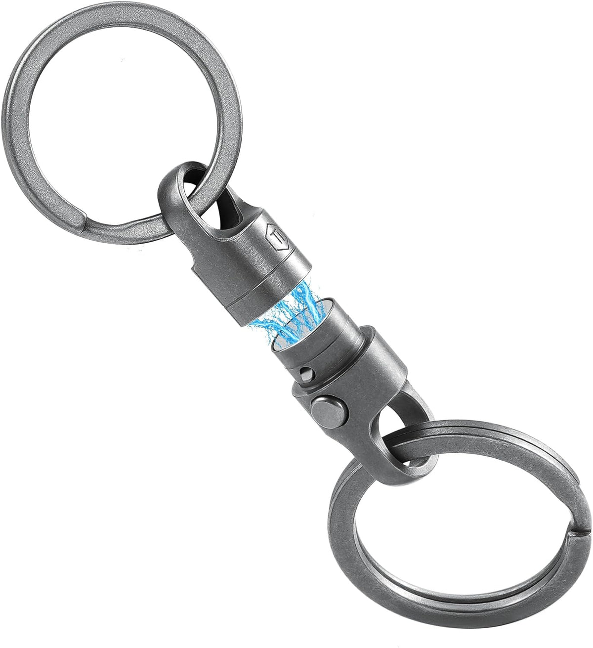 KeyUnity Titanium Magnetic Quick Release Keychain, One-Hand Detachable Connector for Car Keys, USB Drives and EDC, Gear, KA62 Compact-1 Pack