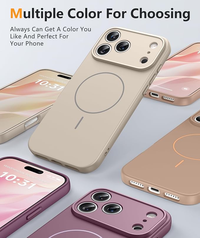 FNTCASE for iPhone 17 Pro Case: Integrated Silicone Phone Cases