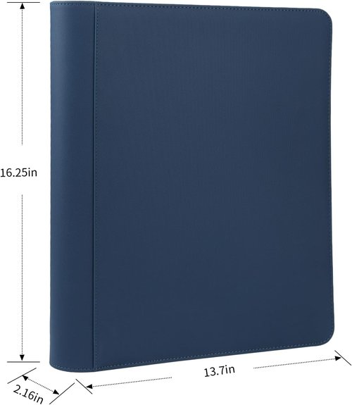 GERMUN Toploader Binder - Holds 324 Toploaders | 9 Pocket Double-Sided Storage for 3 x 4'' Cards - Diamond Blue