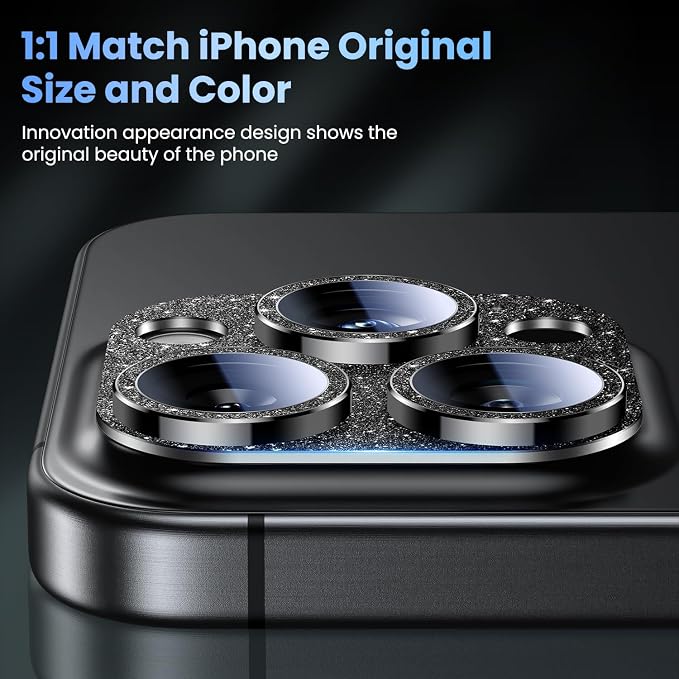Uyiton Compatible with iPhone 16 Pro/iPhone 16 Pro Max Camera Lens Protector