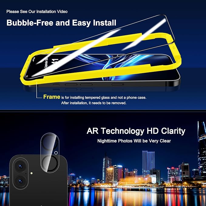 QHOHQ for iPhone 16 Screen Protector