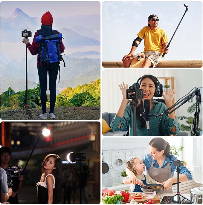 ULANZI 81" Tall Tripod for Camera&Phone, Extendable Aluminum Light Stand