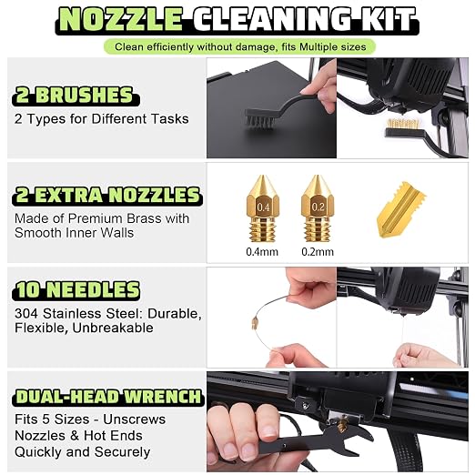 3D Printer Tools Kit, Removal Scrapers, Finishing Tools, 5 Types of Files