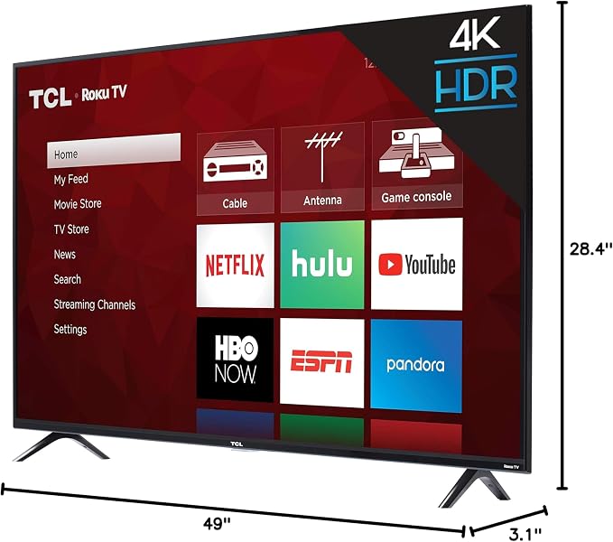 TCL 55S425 55 inch 4K Smart LED Roku TV (2019)