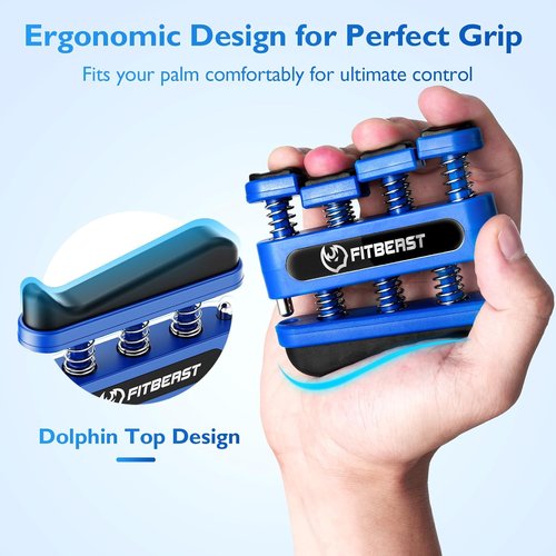 FitBeast Finger Strengthener - Hand Exerciser for Enhanced Dexterity & Grip Strength | Ideal for Musicians & Climbers