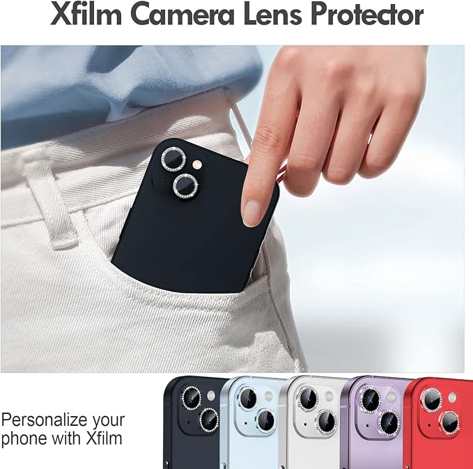 for iPhone 14 / iPhone 14 Plus Camera Lens Protector Bling, 9H Hardness