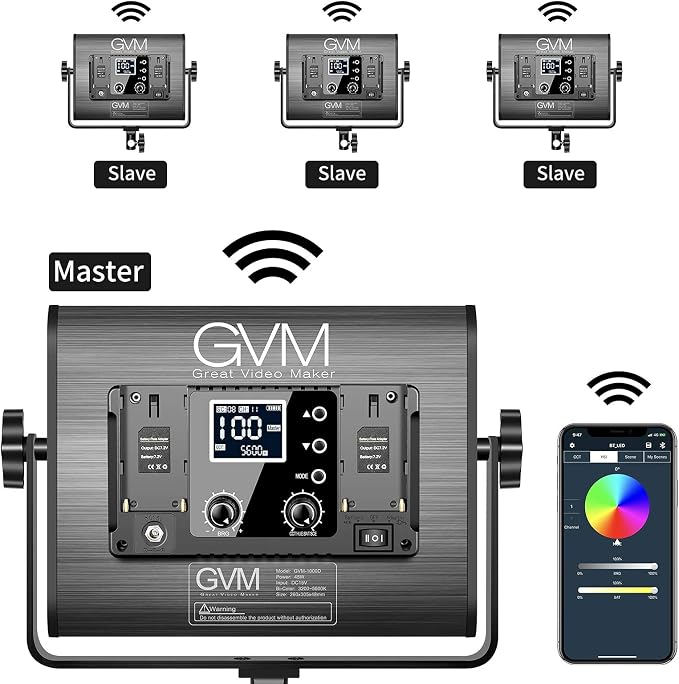 GVM RGB LED Video Light, Photography Lighting