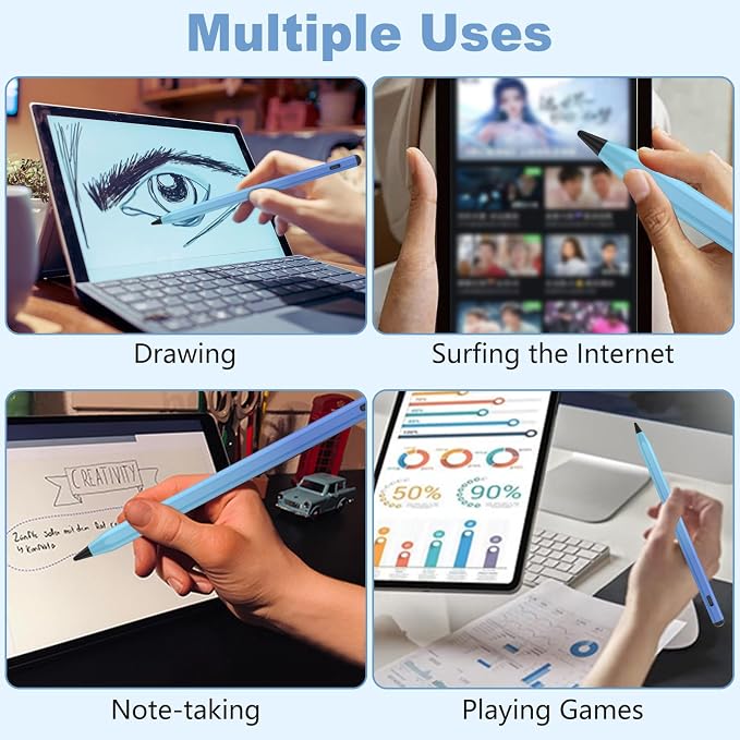 Stylus Pen for iOS&Android Touch Screens, Active Pencil for Samsung, Smart
