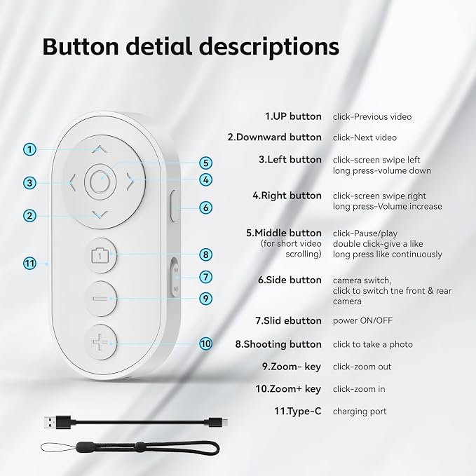 Wireless Camera Remote with Zoom/Switch