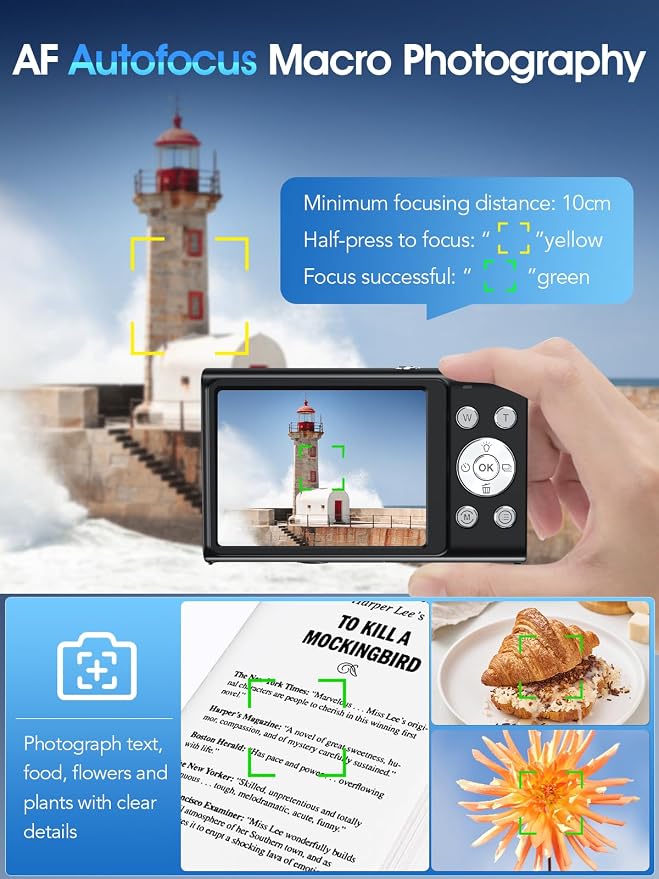 Digital Camera, Autofocus 4K Vlogging Camera