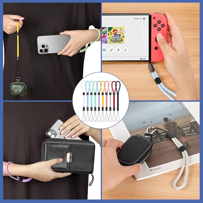 FrgKbTm Hand Wrist Strap Lanyard, Adjustable Nylon Colorful