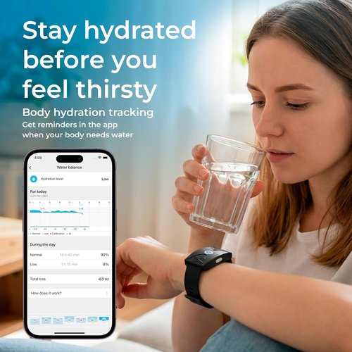 HEALBE Calorie Tracker - Automatic Smart Band with App | 24/7 Heart Rate, Sleep & Hydration Monitoring