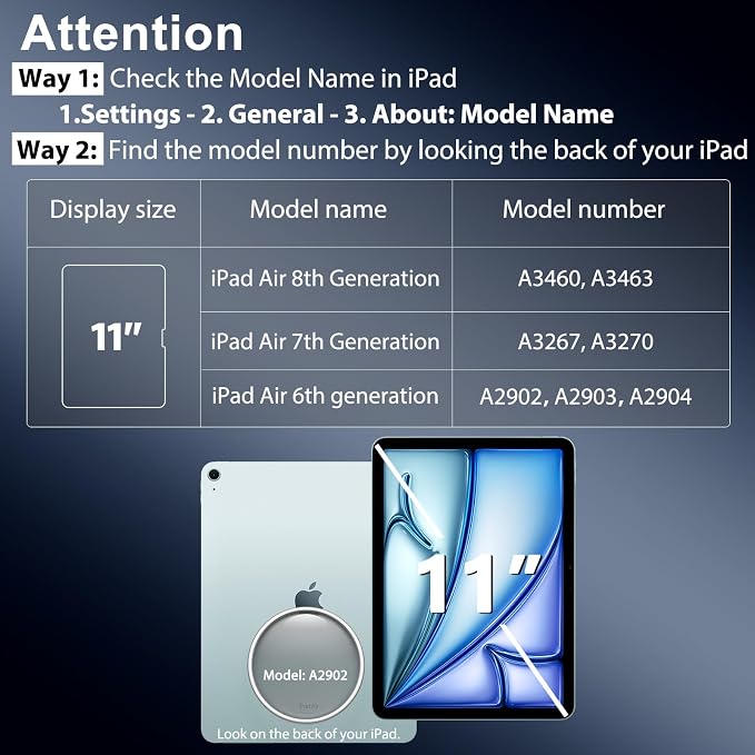 SPARIN 2 Pack Screen Protector for iPad Air 11 inch M4/M3/M2, Tempered Glass