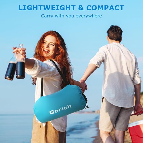 Gorich Portable Beach Tent - Lightweight UV Protection Sun Shelter for 3-7 People | Easy Setup & Windproof
