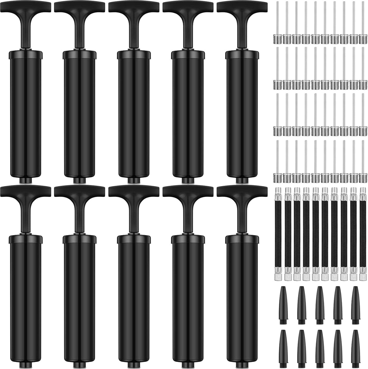 Reginary Ball Pump - 10 Pcs Sports Pump with Needle & Extension Hose for Basketball, Football, Soccer, Volleyball
