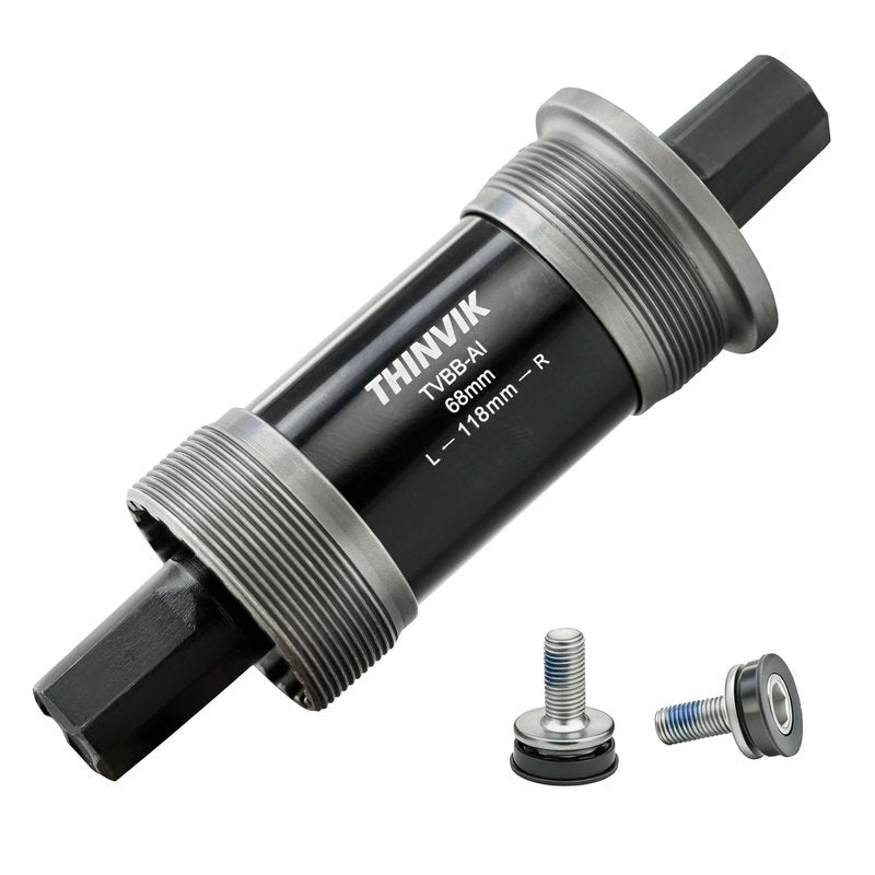 Thinvik Square Tapered Bottom Bracket - 68mm English BSA Compatible with Shimano BB-UN26/BB-300/BB-100/BB-101, 68mm x 107 110 113 116 118 122.5 127