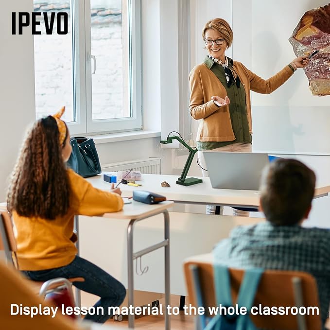 IPEVO V4K Ultra High Definition 8MP USB Document Camera — Mac OS, Chromebook
