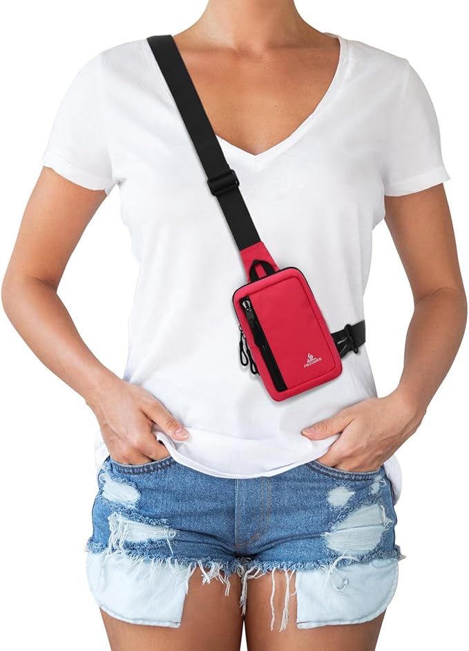 Peicees Small Crossbody Bag for Men Women Mini Sling Bag Travel Running Phone