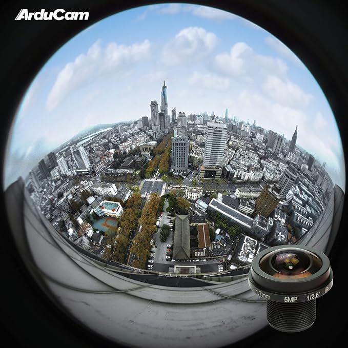 Arducam M12 Lens Set for USB Camera, Wide Angle, Fisheye Lens Kit