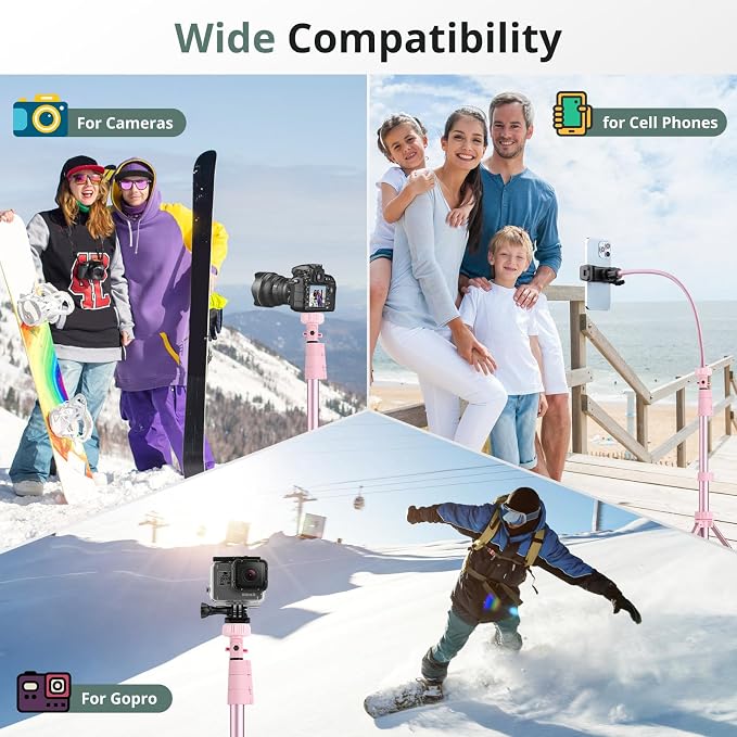 SENSYNE 88" Phone Tripod & Selfie Stick, Extendable Cell Phone Tripod Stand