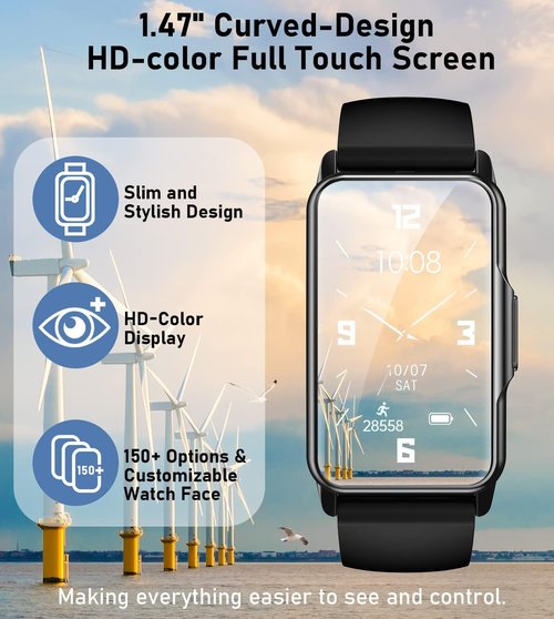 Mindrose Fitness Tracker Smart Watch - Heart Rate & Blood Oxygen Monitor | Pedometer for Men & Women