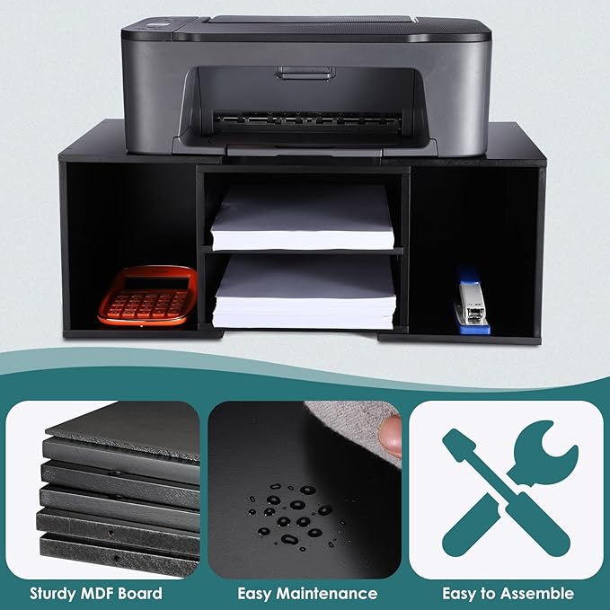 EMERIT Large Printer Stand, Adjustable Printer Table