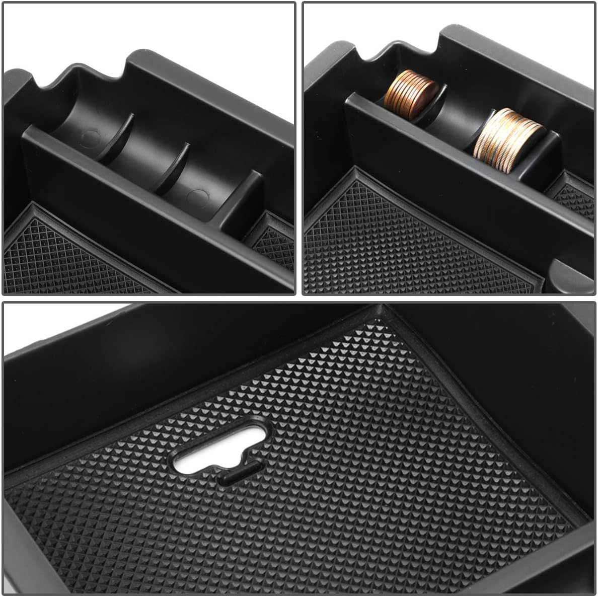 DNA MOTORING ZTL-Y-0020 Center Console Armrest Organizer Tray (for 16-17 Nissan Maxima), 1 Pack,Black
