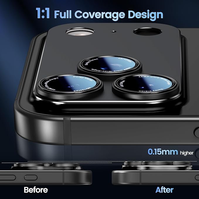 CACOE Camera Lens Protector for iPhone 17 Pro
