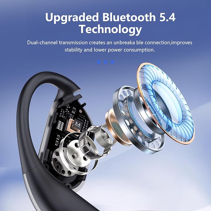 AI Open Ear Headphones Translation Earbuds, Real-Time 2-Way Language Translator