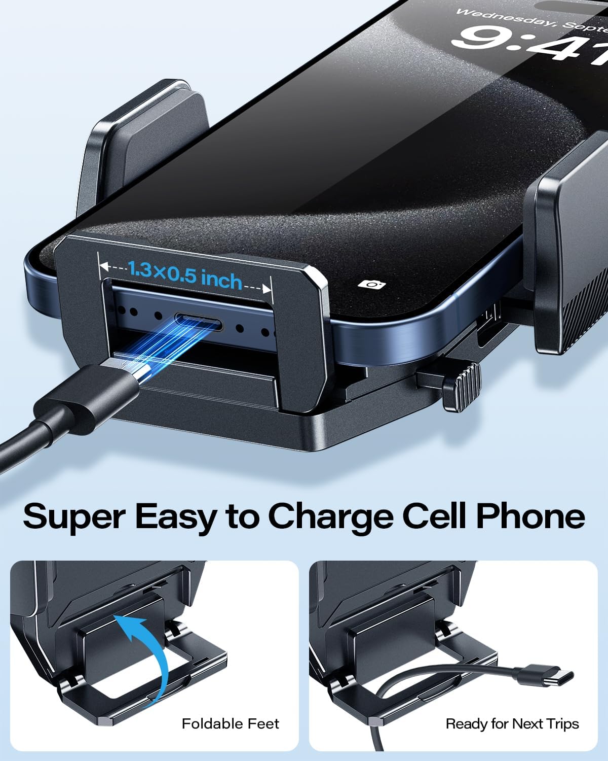 APPS2Car Sturdy CD Slot Phone Mount with One Hand Operation Design