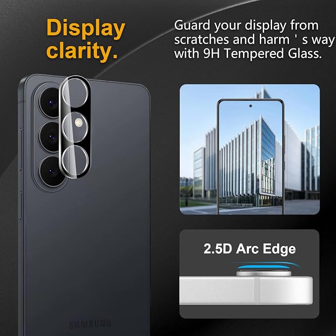 3 Pack Camera Lens Protector for Samsung Galaxy S26/S26 Plus/S26+, Tempered