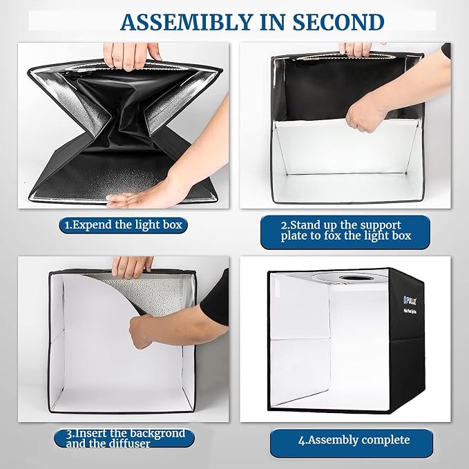 Portable Photo Studio Light Box, PULUZ 16"x16" Professional Dimmable Shooting