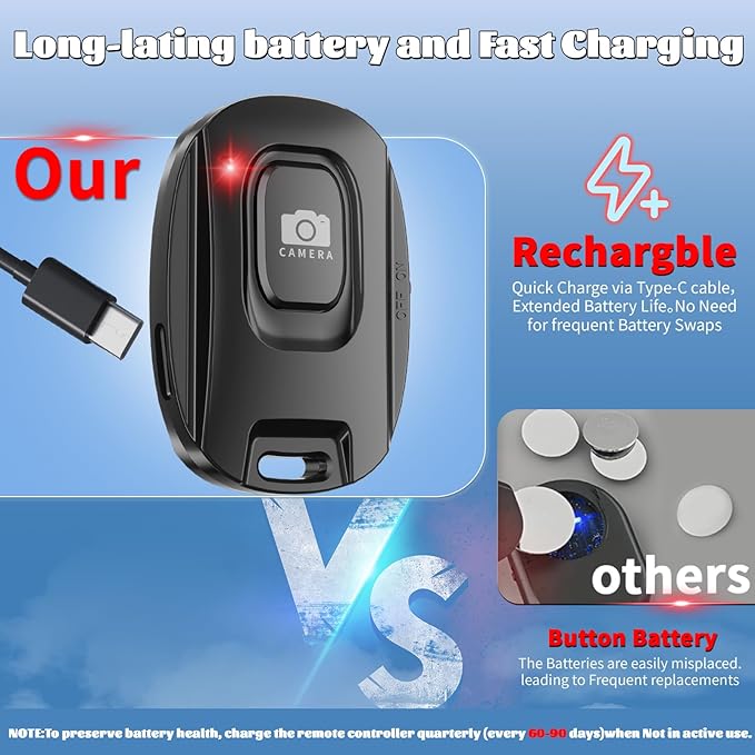 MAIRAN Rechargeable Wireless Camera Remote Shutter