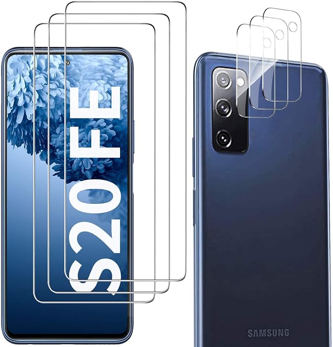 Galaxy S20 FE Screen Protector and Camera Protector, Tempered Glass Screen