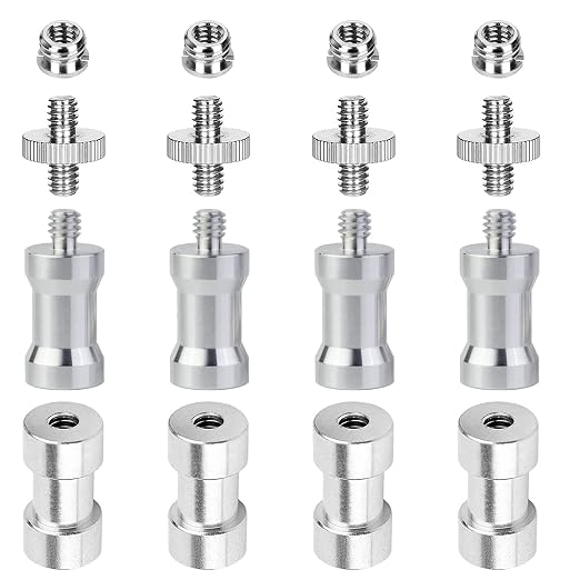 16PCS Camera Screws Mount Set 1/4 Inch and 3/8 Inch Threaded Converter Screws