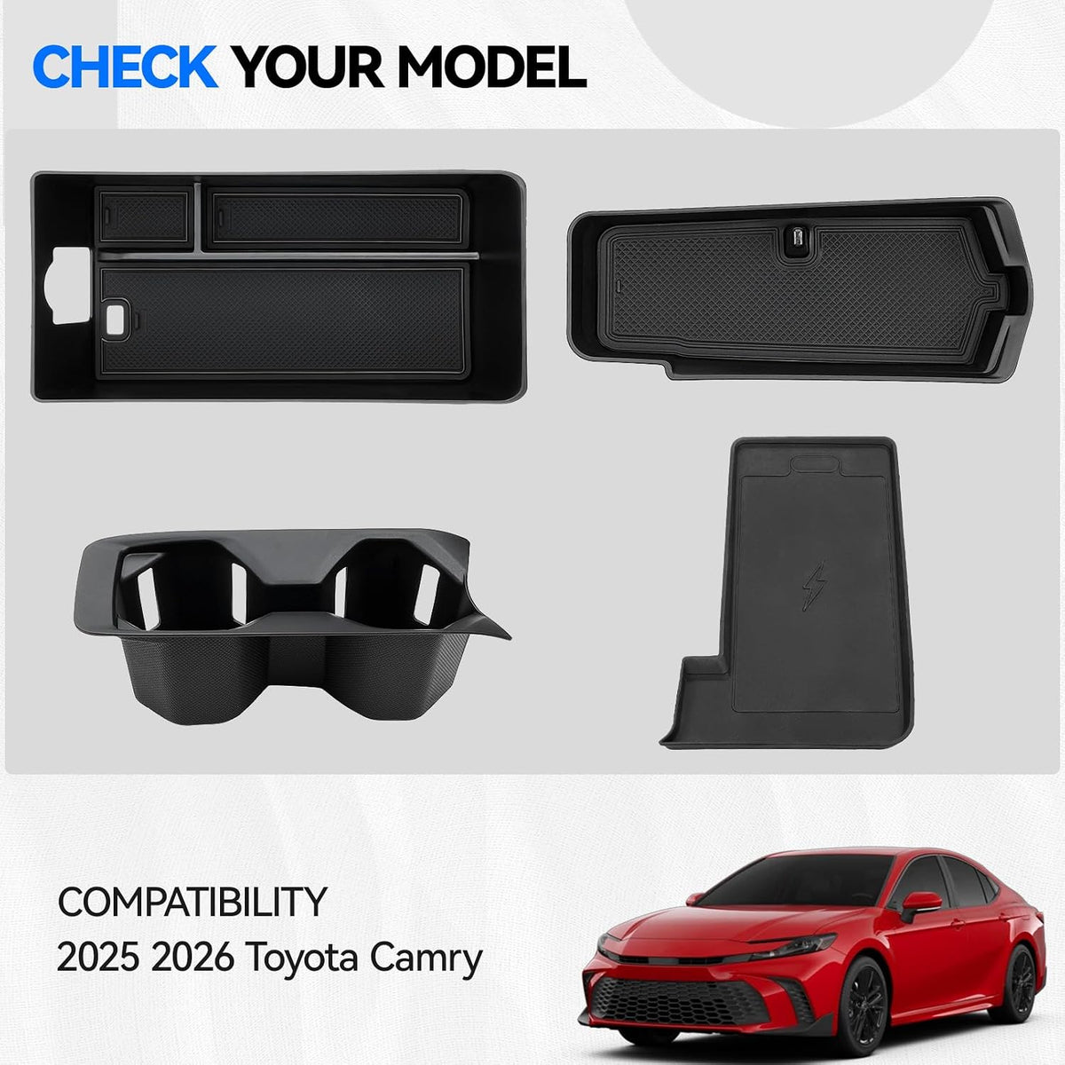 ELECFRESH Center Console Organizer for 2025 2026 Toyota Camry Accessories