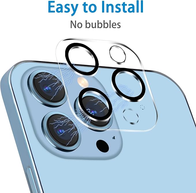 Dengduoduo 3 Pack Tempered Glass Camera Lens Protector