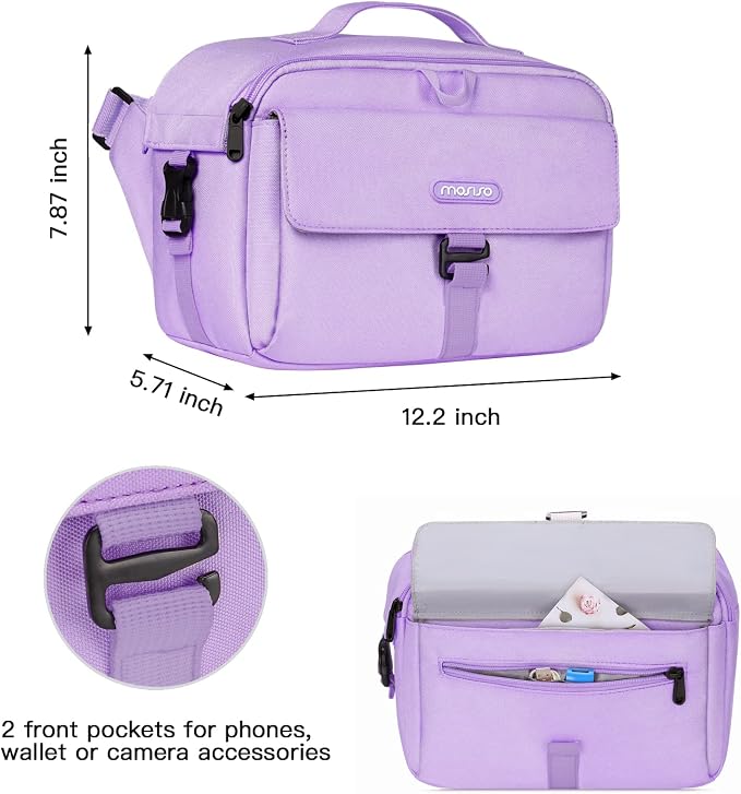 MOSISO Camera Shoulder Bag Case Crossbody Sling Purse, DSLR/SLR/Mirrorless