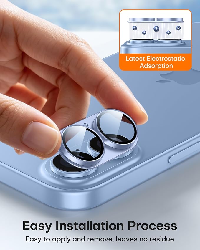 TAURI 2 Pack for iPhone 17 Camera Lens Protector, Full Coverage Military-Grade
