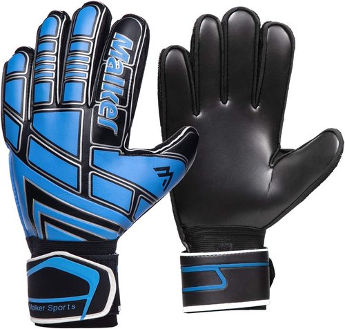 Malker Soccer Goalie Gloves - Fingersave & Double Wrist Protection | Strong Grip for Kids & Adults