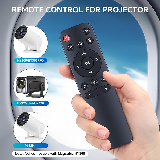 Replaced for Mini Projector HY300 HY300Pro Remote Control, for Magcubic HY300Pro