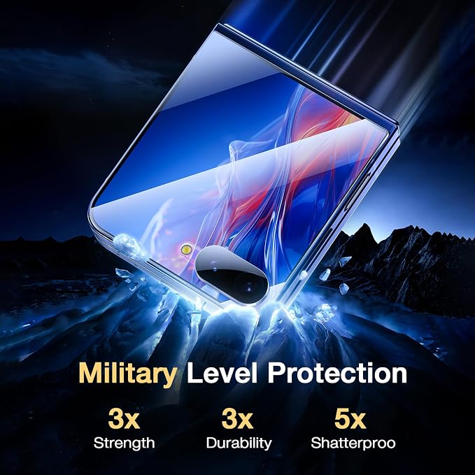 【2+2+2】EGV for Samsung Galaxy Z Flip 7 Screen Protector, Self-Healing Soft TPU
