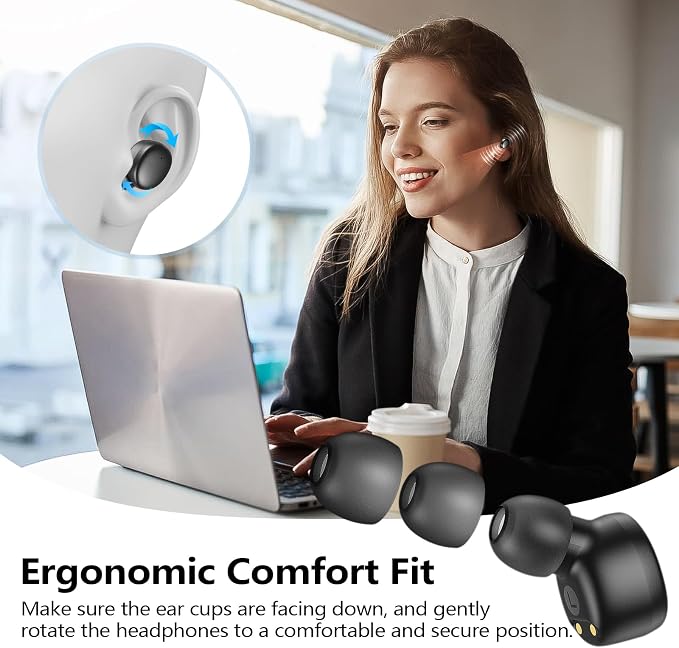 kurdene Wireless Earbuds Bluetooth 5.3 Light Weight in Ear Headphones | Premium Sound Bass Ear buds with Charging Case,Smart Touch Control,Built in Mics Headset,Clear Calls for Sports Workout