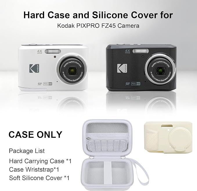 RAIALL Camera Case for KODAK PIXPRO FZ45 Digital Camera, 1* Hard Carrying Case