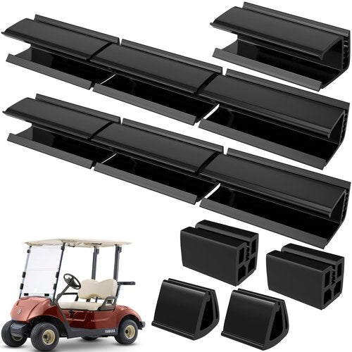 EXOEMTS Club Car Windshield Retaining Clip Kit, Golf Cart Windshield Mounting Sash Short Clip for Club Car DS 1982-2000 & 2005-up/YAMAHA, Fit 1"x1" Struts Tube, PVC, Replace OEM# 101444101 102005801