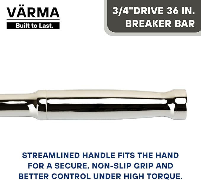 3/4” Drive 36-inch Breaker Bar with 180° Flex Head | High Alloy Steel Heavy-Duty Long Handle Torque Bar for Truck, Industrial, and Construction Applications