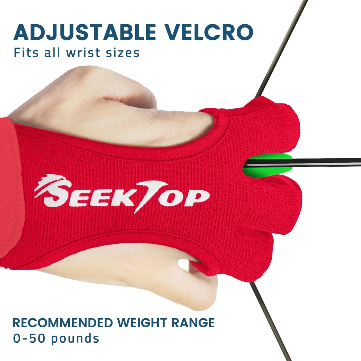 Seektop Archery Gloves - Leather Three Finger Protector for Youth & Adult Beginners