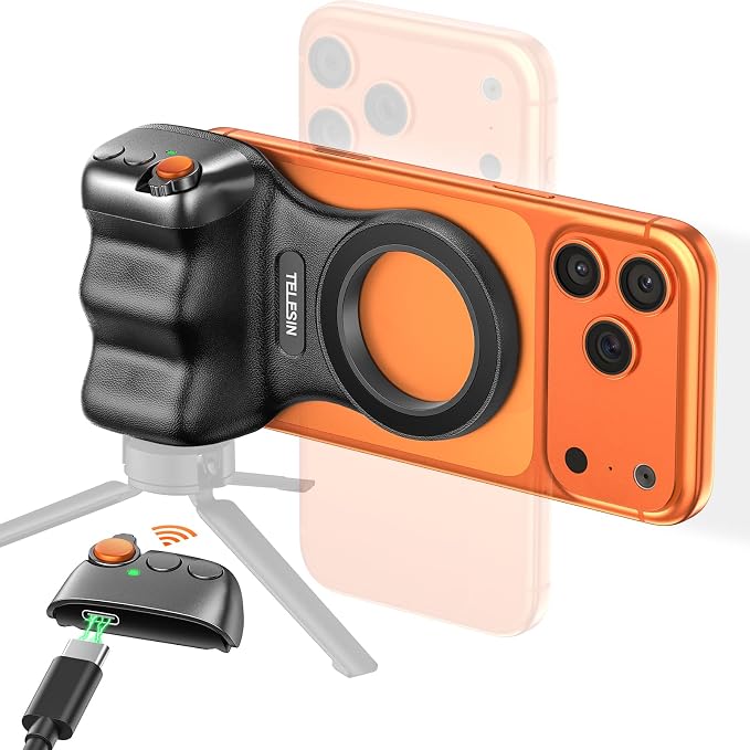 Magnetic Phone Camera Grip, Smartphone Holder Selfie Handle Snap