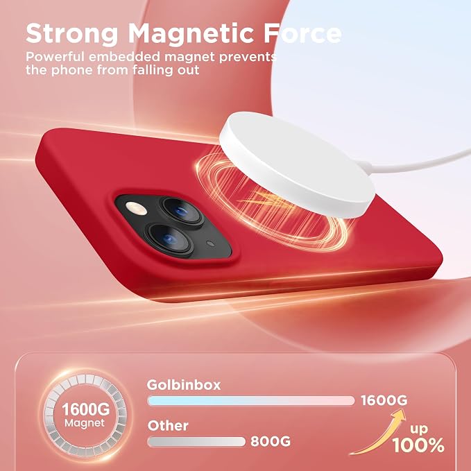 GolbinBox Magnetic for iPhone 13 Case & iPhone 14 Case, Compatible